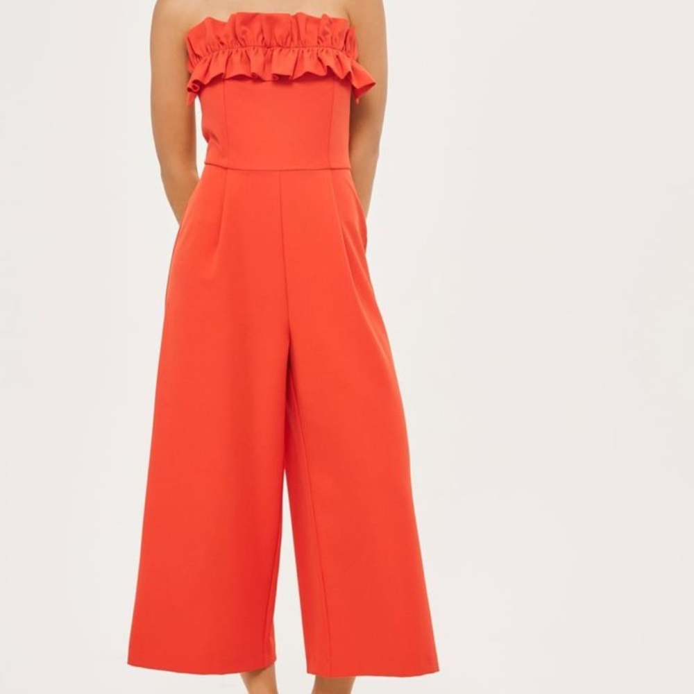 Topshop Strapless Jumpsuit 4